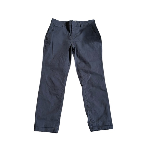 LOFT Women’s Gray Cotton Flat Front Chino Size 8 - Picture 1 of 3